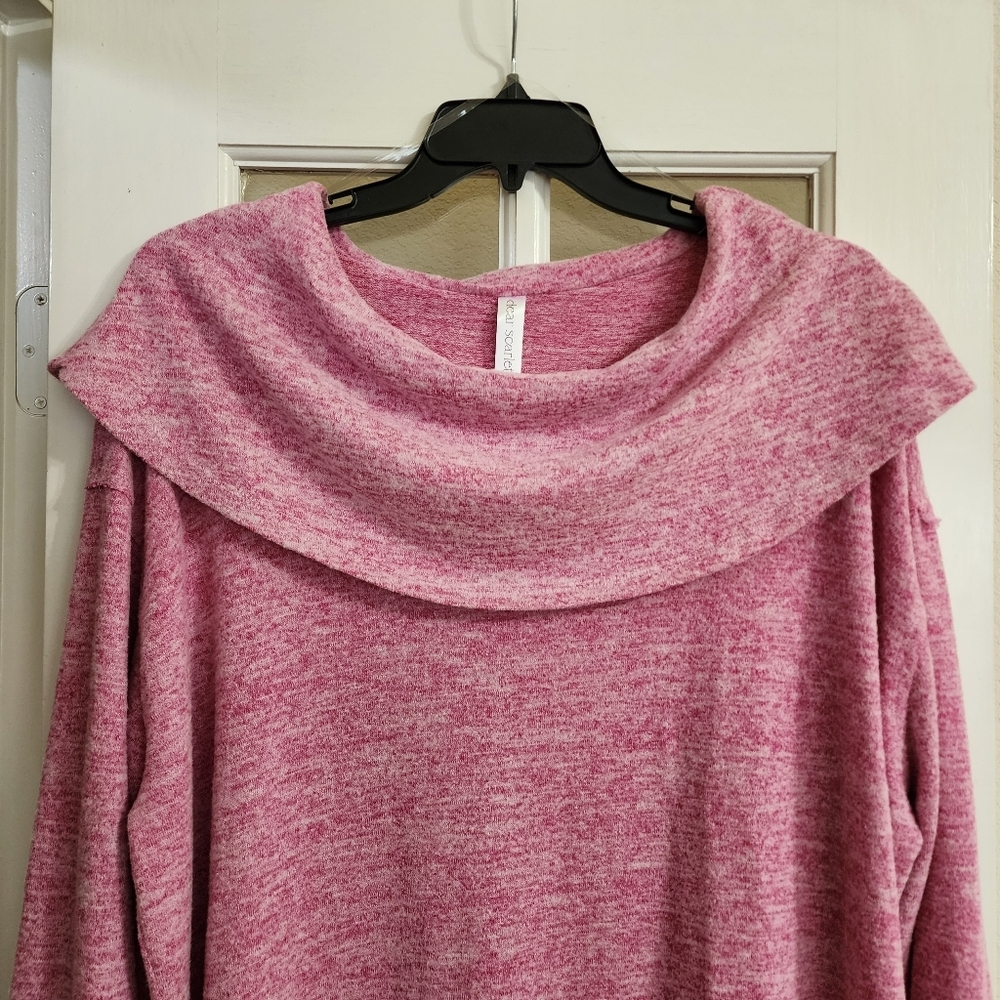 Dear Scarlett Lounge Set Plus 2X Pink Cowl Neck Buttery Soft Travel Loungewear - Picture 5 of 16
